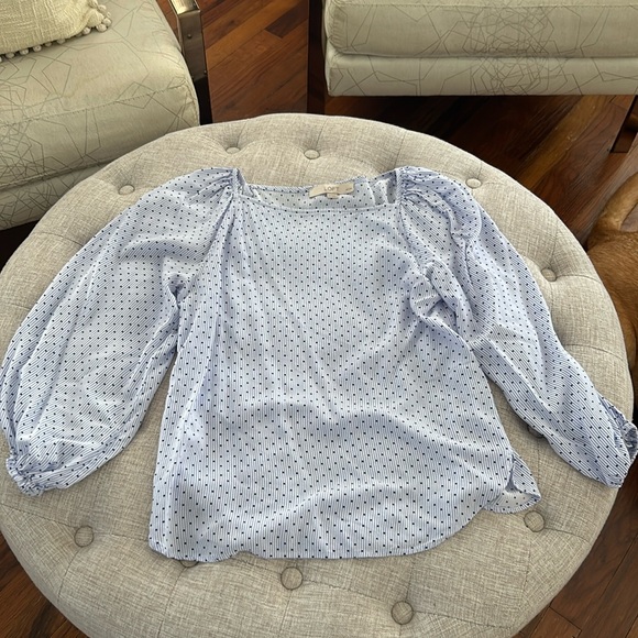 Loft Petites blue blouse - Picture 1 of 3